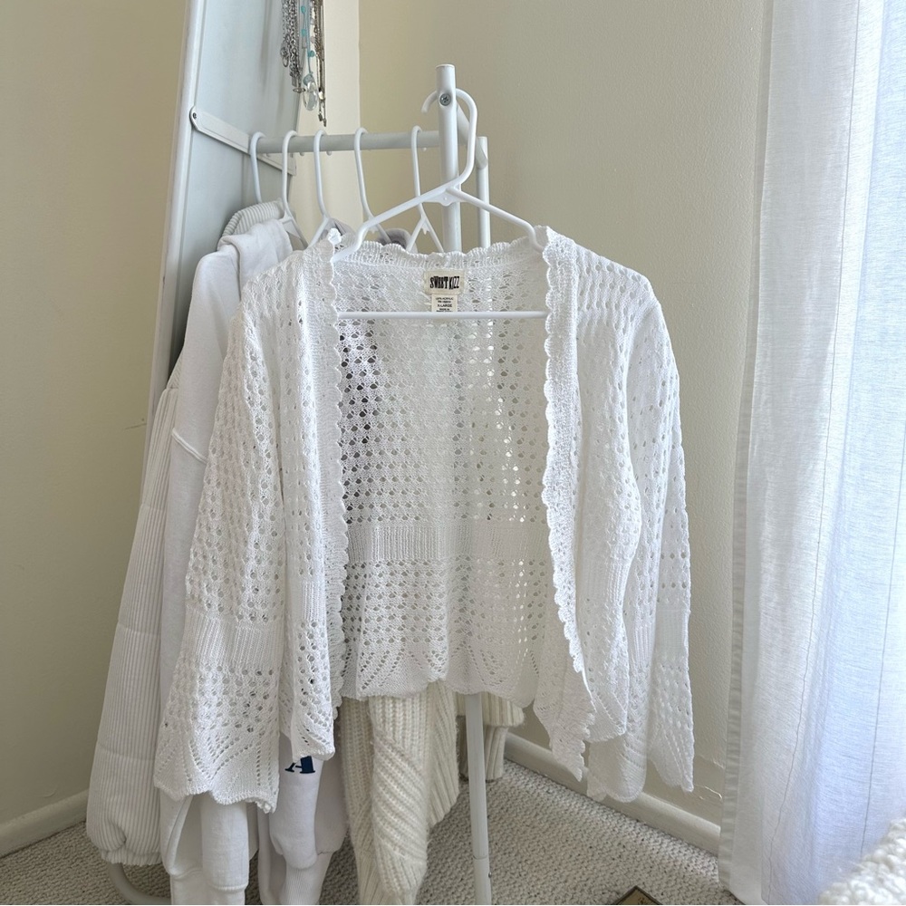 crotchet white cardigan